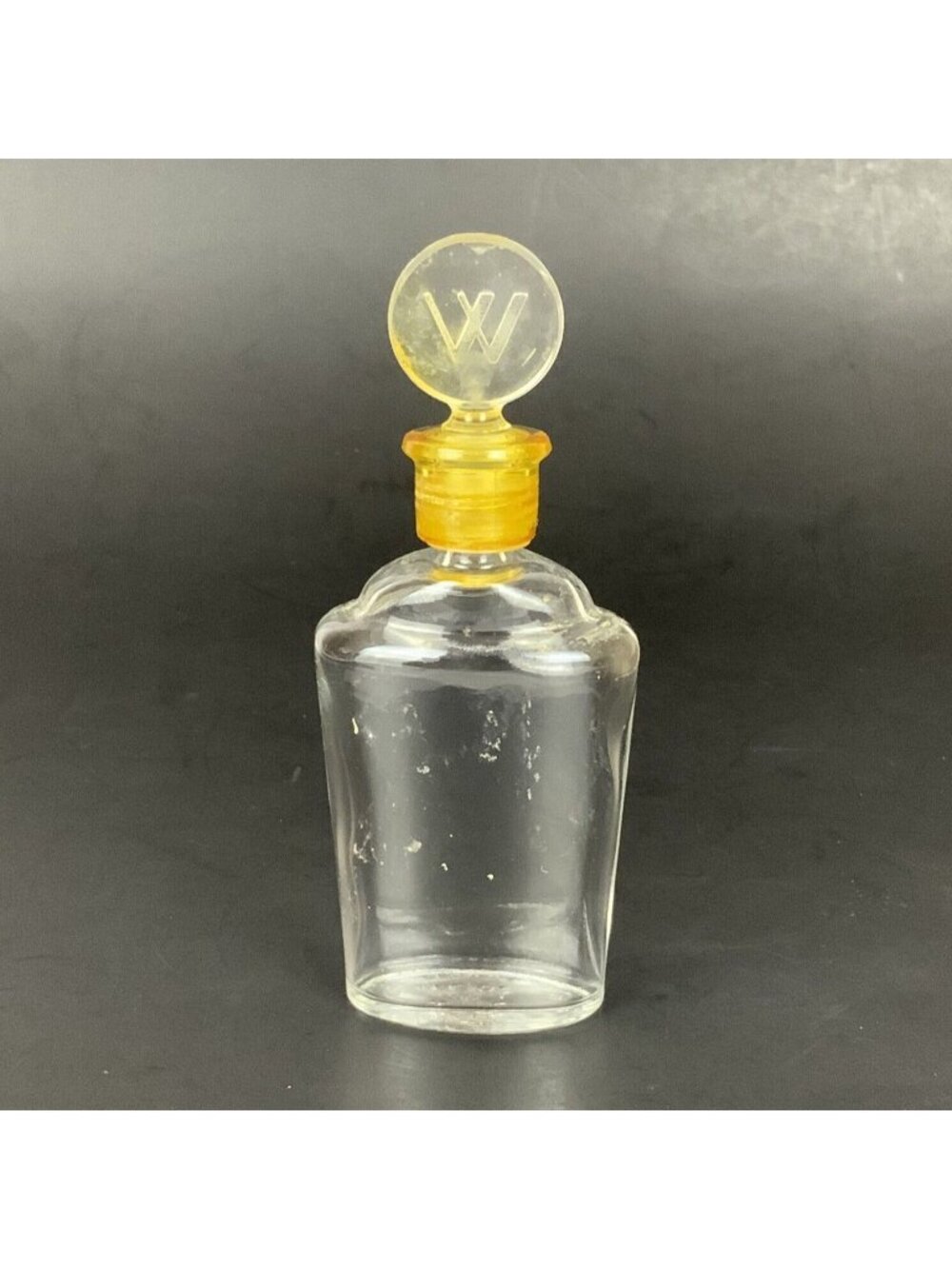 Weil France Vintage EMPTY Glass Perfume Bottle W/ Stopper 1 Fl Oz 4.5 inch Tall